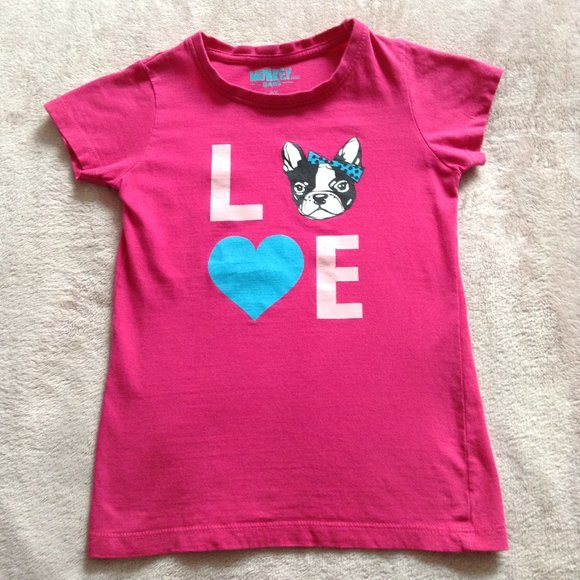 Monkey Bars Girls' T-shirt "Love", Sz 6X - Picture 1 of 4